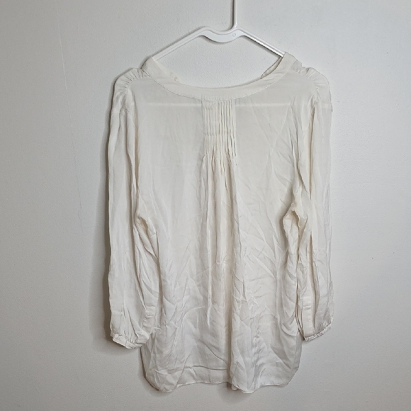 Quince Classic Cream Blouse Silk Size Medium - Picture 7 of 7